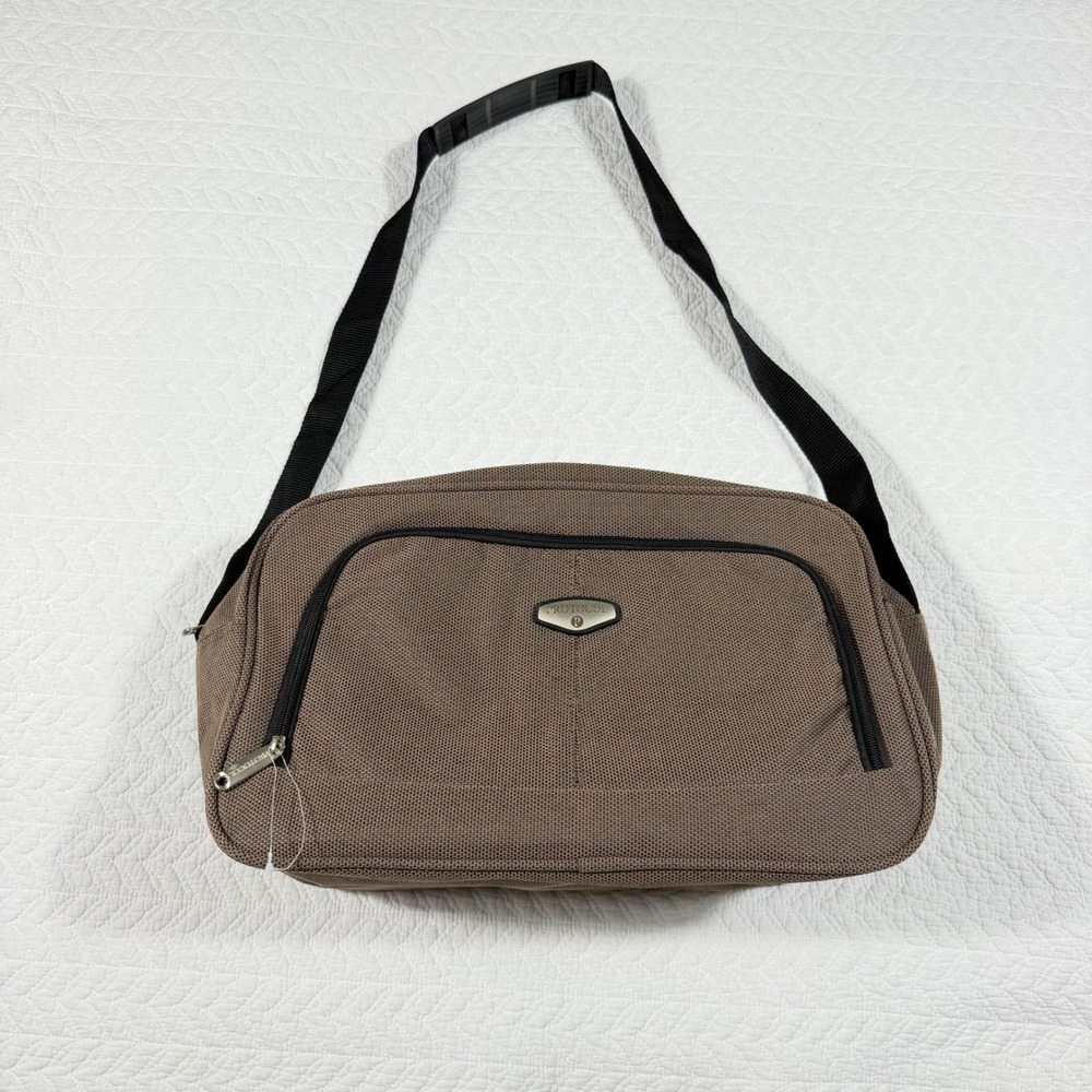 Protocol Travel Messenger‎ Bag Unisex OS Brown Canvas Adjustable Strap EUC